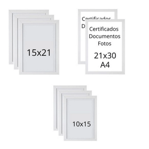 Moldura de Parede para Certificado Decorex 21x30 Lisa Branco