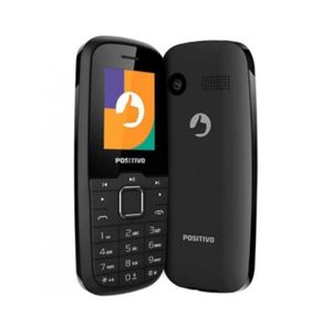 Celular Positivo Dual Chip, Tela 1.8",  Memória Interna 32MB, Bluetooth, 2G, Câmera VGA, Rádio FM, Preto - P26