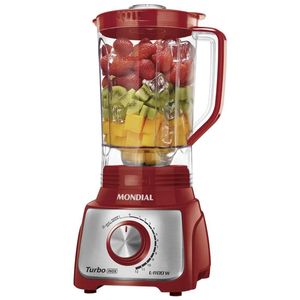 Liquidificador  Mondial Turbo  L-1100- RI Vermelho / Inox 127 V