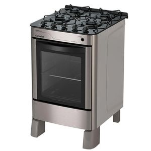Fogão Ágata Glass Esmaltec Inox - 4 Bocas
