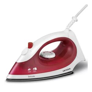 Ferro de Passar a Vapor Lenoxx Delicate 127V Vermelho/Branco - PFF657