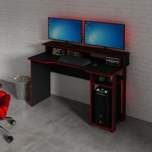 Mesa Gamer Tecno Mobili Preto/Vermelho ME4153