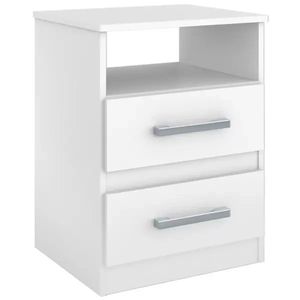 Mesa de Cabeceira Moval Apolo com 2 Gavetas - Branca