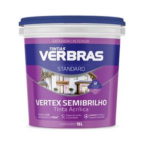 Tinta Vertex Acrílica Semibrilho Branco Neve - 18 litros
