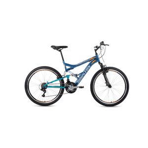Bicicleta Houston Stinger Aro26 21 Marchas com Freio V-Brake - Azul Escuro/Verde Metálico