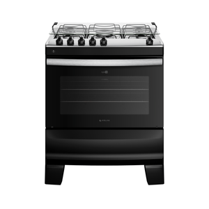 Fogão Atlas Agile Up 5 Bocas com Mesa Inox Bivolt - Preto