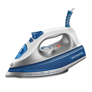 Ferro a Vapor Mondial 127V Branco/Azul - FVN-01-BL