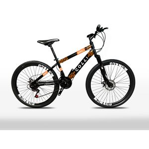 Bicicleta Colli Mônaco Aço Aro 26 21 Marchas com Freio a Disco -  Preto/Color