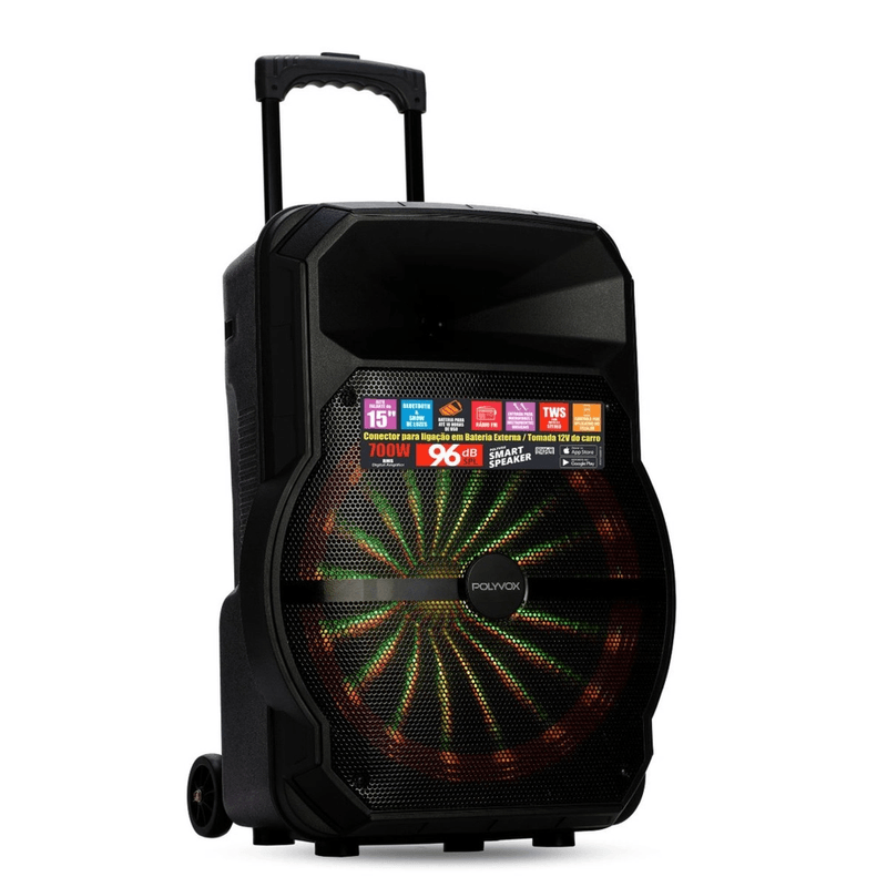 caixa-de-som-amplificada-polyvox-com-bluetooth-bateria-10-horas-tws-e-woofer-15-preta-xc-715t-1