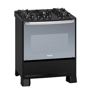 Fogão Suggar Master Grill 5 Queimadores Preto - FGVMTG511PT