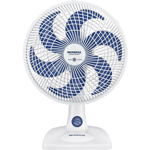 Ventilador de Mesa Mondial 127V Branco/Azul - VSP-30-W