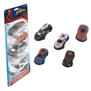 Kit com 5 Mini Veículos Pull Back Homem-Aranha Candide
