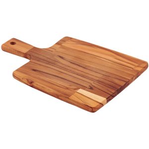 Tábua Retangular Tramontina Kitchen em Madeira Teca com Cabo - 34 x 23cm