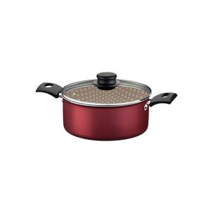 Caçarola Tramontina Turim em Alumínio com Revestimento Interno e Externo em Antiaderente Starflon Max Vermelho -  18 cm 2 Litros