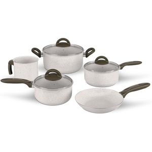 Conjunto de Panelas Brinox Ceramic Life Suprema Vanilla - 5 Peças