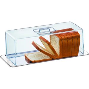 Porta Pão Rocambole e Torta Fria Brinox Atina em Aço Inox - 2 Peças