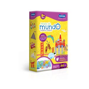 Quebra-cabeça Toyster Mapa do Mundo - 200 peças