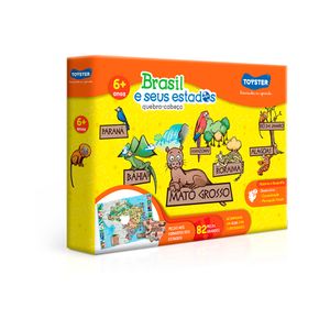 Quebra-cabeça Toyster Brasil e Seus Estados - 82 peças