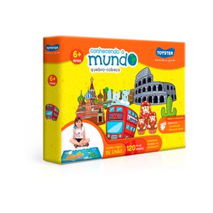 Quebra-cabeça Toyster Conhecendo o Mundo - 120 peças