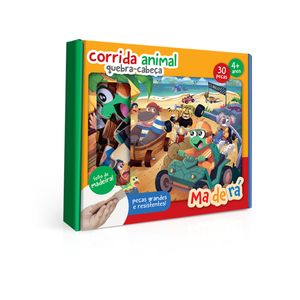 Quebra-cabeça Maderá Corrida Animal - 30 peças