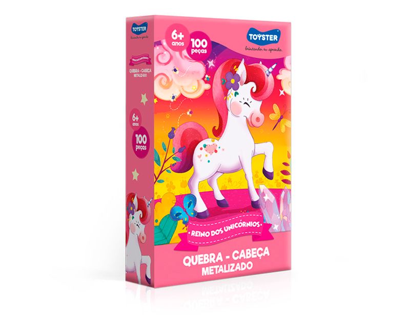 quebra-cabeca-toyster-reino-dos-unicornios-metalizado-100-pecas