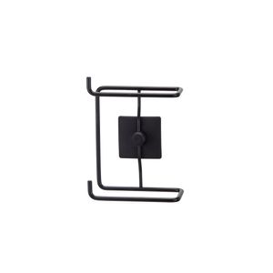 Porta Rolo Papel Higiênico Arthi Duplo Preto 3m
