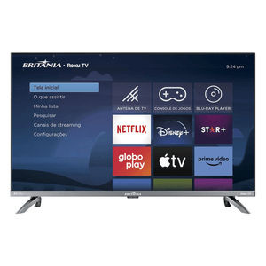 Smart Tv Britânia 32" Led com Roku Tv, Quad-core e Dolby Áudio - BTV32G7PR2CSGBLH
