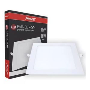 Painel Avant Led Pop Quadrado Embutir 6500k 18W