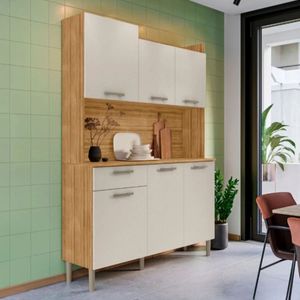 Cozinha Compacta Kits Paraná Gênova - Freijó/Soft