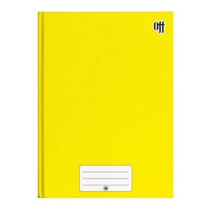 Caderno Brochura 3B Universitário Capa Dura Amarelo Off - 96 Folhas