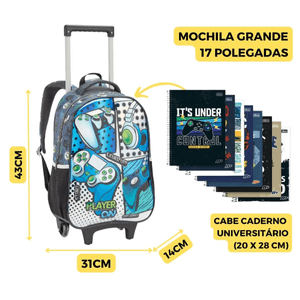 Mochila Seanite com Rodas Player On
