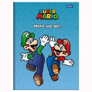 Caderno Foroni Capa Dura Super Mario 80 Folhas *SORTIDO*