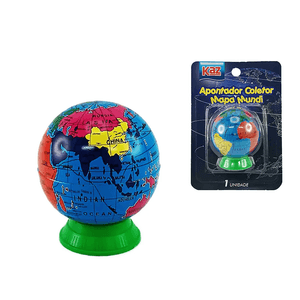 Apontador Coletor Kaz Mapa Mundi - KZ3021BL *SORTIDO*