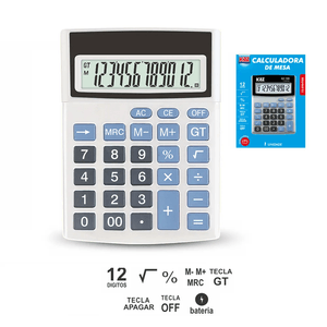 Calculadora de Mesa Kaz 12 Dígitos - KZ100
