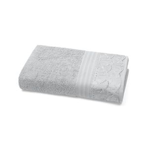 Toalha Banhão Buettner Cristal Renda Paola 81 x 150 - Prata