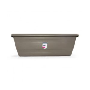 Floreira Atlas para Jardim Plástica 50cm - Cinza