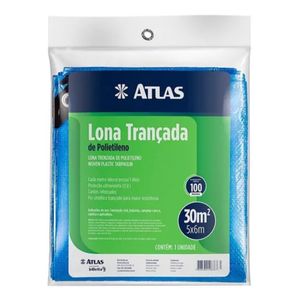 Lona Atlas Trançada Polietileno Azul - 5 x 6 Metros