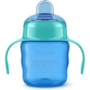 Copo Transição Philips Avent Bico Silicone 6 meses + Azul