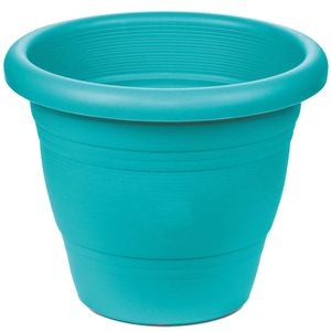 Vaso Atlas para Jardim Redondo Plástico Azul - 28cm