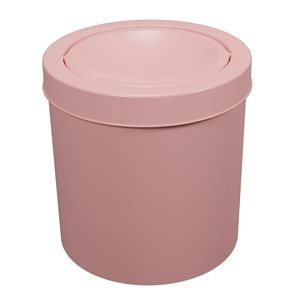 Cesto Astra Multiuso com Tampa Basculante Rosê - 6 Litros