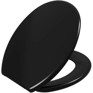 Assento Astra Sanitário Oval Anatômico Soft - Preto