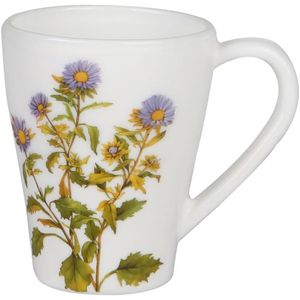Caneca Floral L Hermitage em Vidro Opalino 350ml - Alamanda
