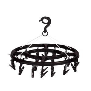 Mini Varal Mor Oval 24 Prendedores - Preto