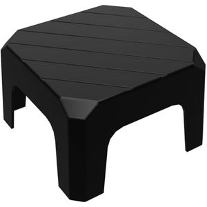 Mini Banqueta Astra de Plástica Preto - 32,5 x 32,5 x 20cm