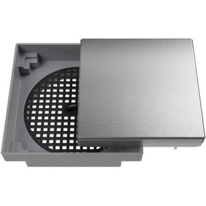 Ralo Astra Oculto Quadrado com Tampa Inox - 15 x 15cm