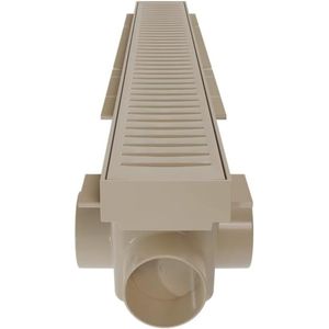 Ralo Astra Linear com Tampa Vazada Bege - 50cm
