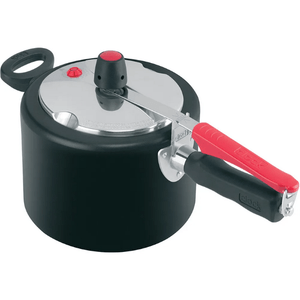 Panela de Pressão Clock Original Preto com Fechamento Interno e 4,5 Litros de Capacidade