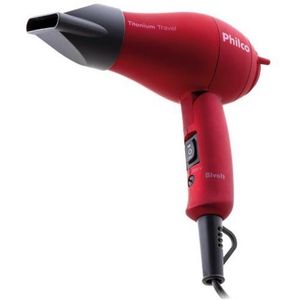 Secador de Cabelo Philco Titanium Travel 750W Bivolt Vermelho