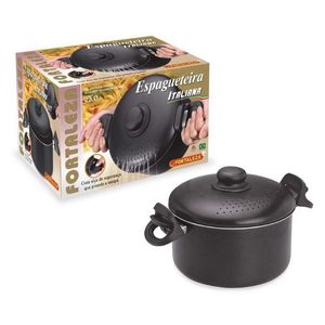 Espagueteira Italiana Fortaleza Antiaderente Black - 22cm