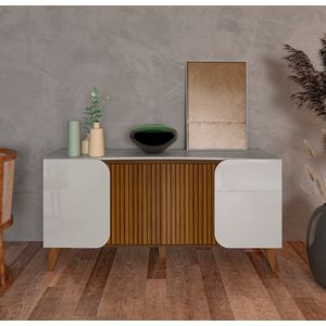 Buffet Artely Elegance 4 Portas - Off White/Pinho